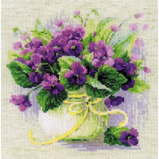 Violets in a Pot