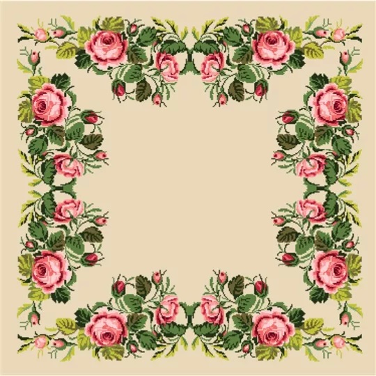 Pink Rose Tablecloth