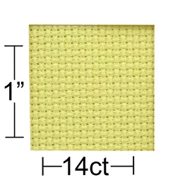 14 count Yellow Aida 15 x 18 Inches