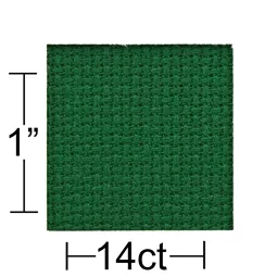14 count Kelly Green Aida 15 x 18 Inches