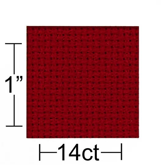 14 count Red Aida 30 x 36 Inches