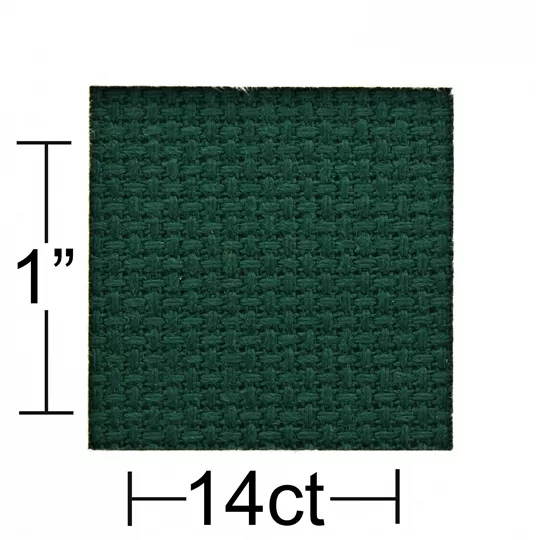 14 count Hunter Green Aida 30 x 36 Inches