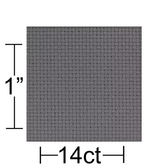 14 count Dark Grey Aida 30 x 36 Inches