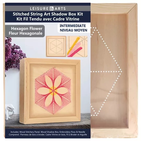 Shadow Box Hexagon Flower