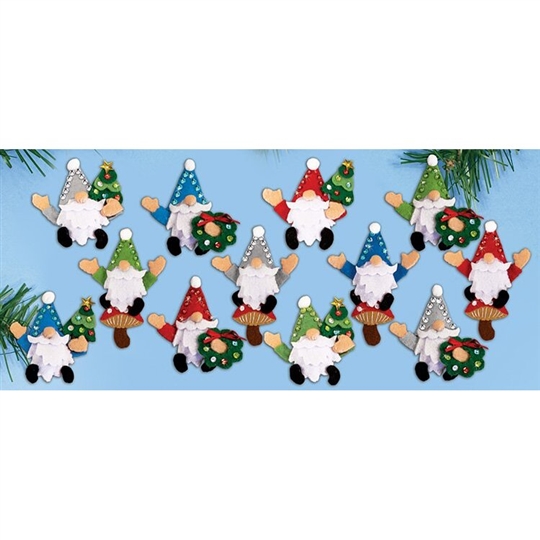 Gnome Felt Ornaments