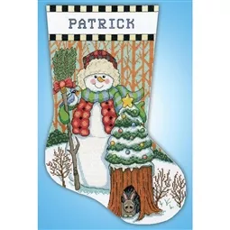 Forest Snowman Stocking