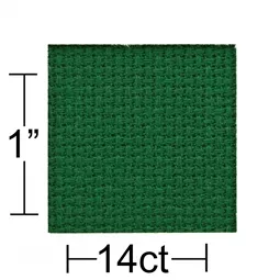 14 count Kelly Green Aida 30 x 36 Inches