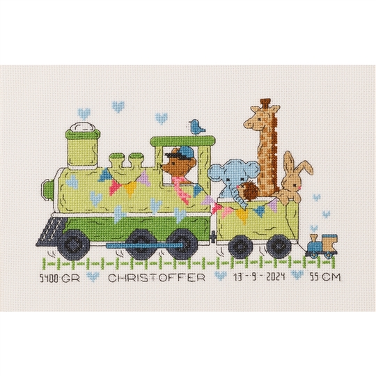 Green Train Birth Sampler