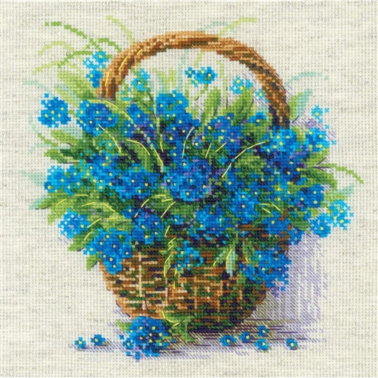 Forget-Me-Nots in a Basket
