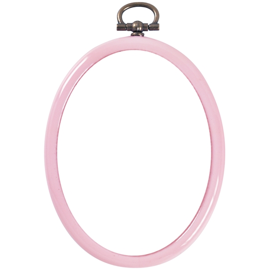 Permin Pink Mini Flexi Hoop Oval 7cm x 9cm