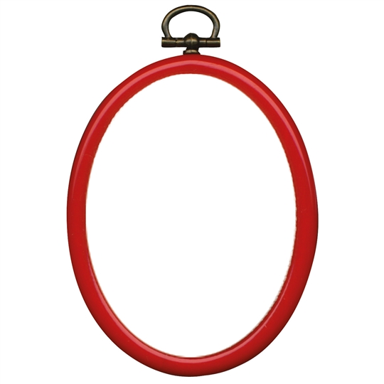 Permin Red Mini Flexi Hoop Oval 7cm x 9cm