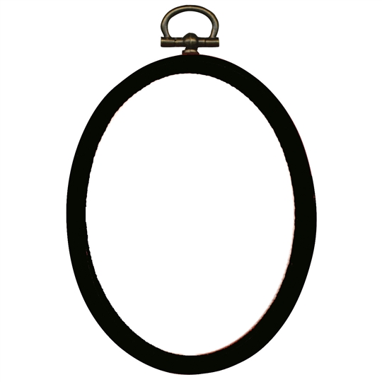 Permin Black Mini Flexi Hoop Oval 7cm x 9cm