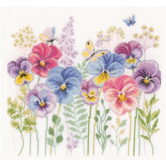 Pansies and Grasses 
