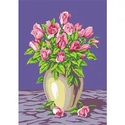 Vase of Pink Roses