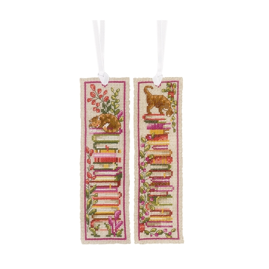 Cats on Book Piles Bookmarks 
