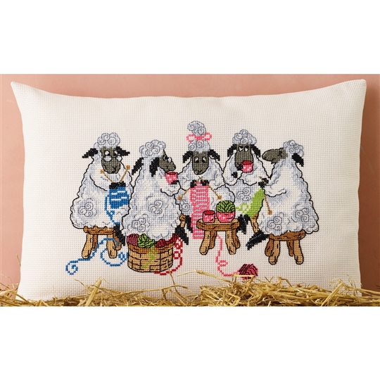 Knitting Sheep Cushion