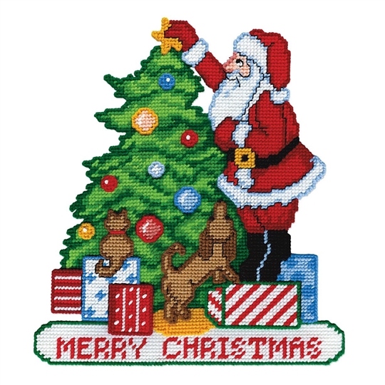 Santa Decorating Tree