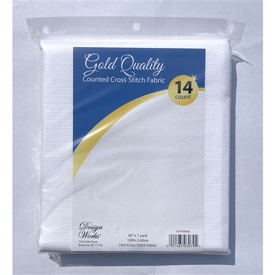 Design Works 14 count White Aida 60 x 36 Inches Premium