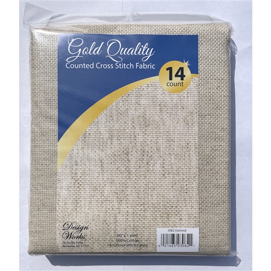 Design Works 14 count Oatmeal Aida 60 x 36 Inches Premium
