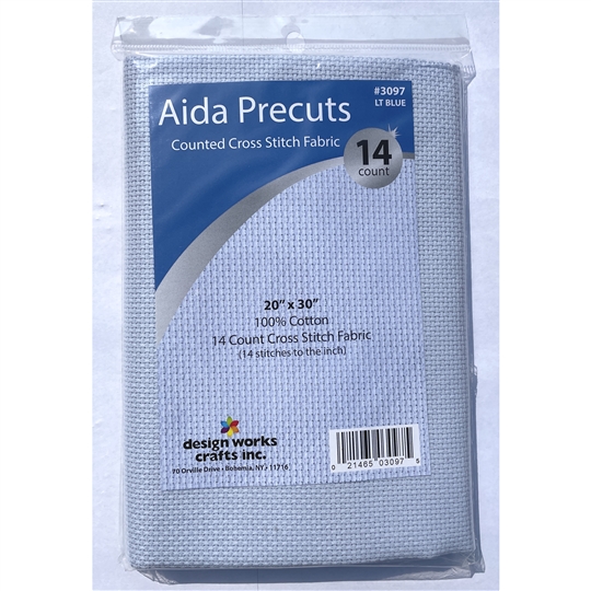 Design Works 14 count Light Blue Aida 20 x 30 Inches