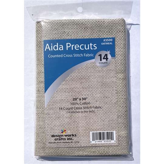 Design Works 14 count Oatmeal Aida 20 x 30 Inches