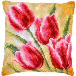 Red Tulips Cushion