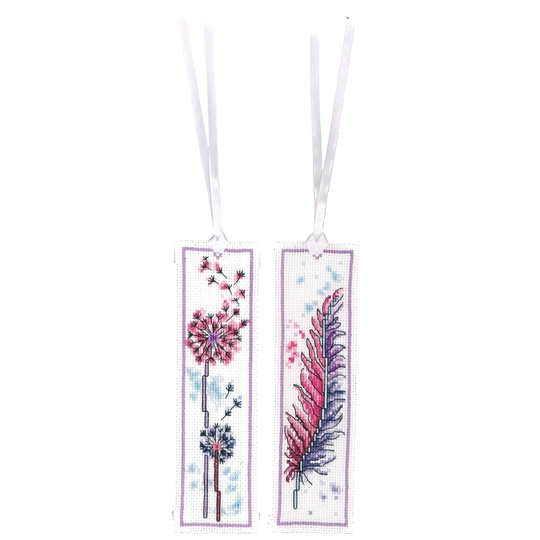 Feather and Fluff Flower Bookmarks
