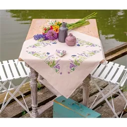 Purple Garden Splendor Tablecloth