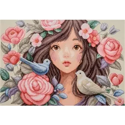 She Dove into Roses