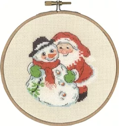 Santa and Snowman Hugs