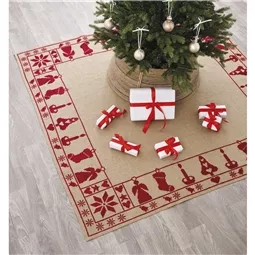 Christmas Motifs Tree Skirt