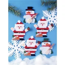 Santa and Snowmen Ornaments