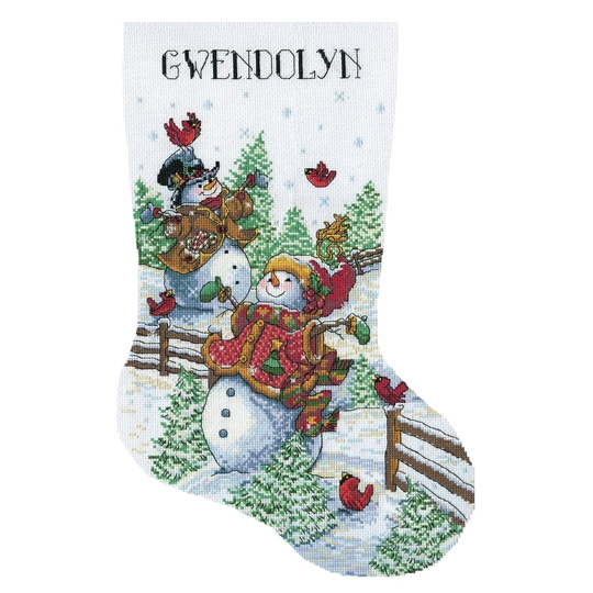 Frolicking Snowmen Stocking