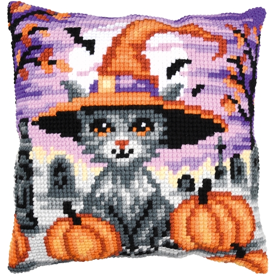 Halloween Kitten Cushion