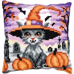 Halloween Kitten Cushion