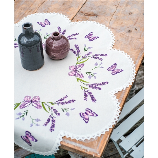 Lavender Shaped Tablecloth