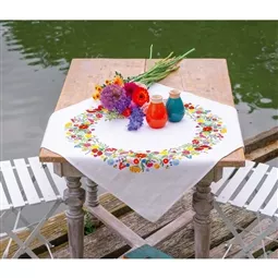 Colourful World of Flowers Tablecloth