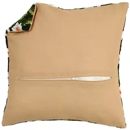 Cushion back with zipper - beige set of 2