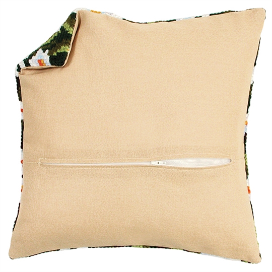 Cushion back with zipper - ecru set of 2