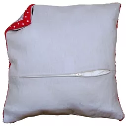 Cushion back with zipper - grey set of 2