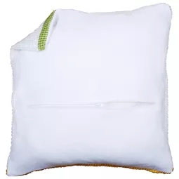 Cushion back with zipper - white set of 2