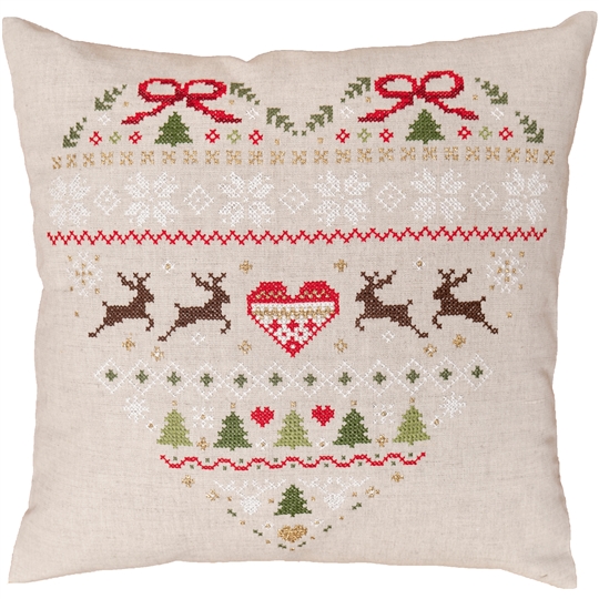 Reindeer Heart Cushion