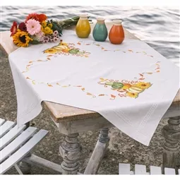 Pumpkin with Leaves Tablecloth