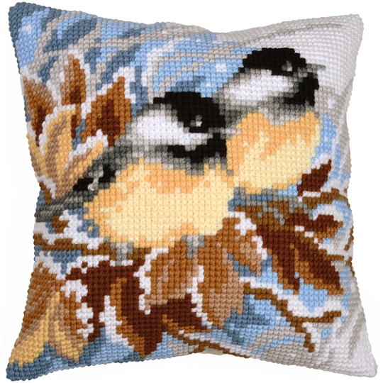 Winter Bluetits Cushion