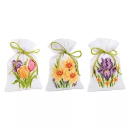 Flowers Gift Bags Set of 3