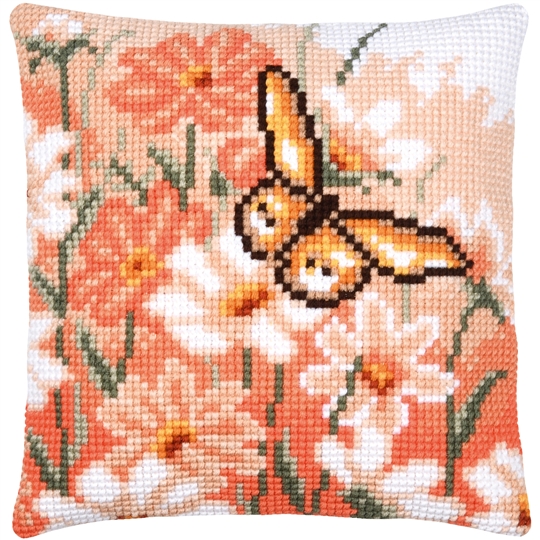 Butterfly and Flowers - Orange
