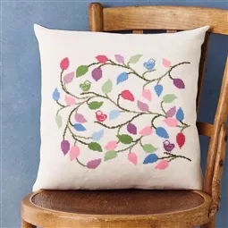 Birds in Leaves Cushion