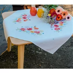 Poppies and Wildflowers Tablecloth