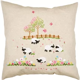 Sheep in the Meadow Cushion