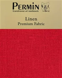Permin 28 Count Linen - Christmas Red
